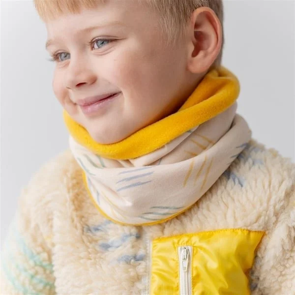 Mama Yoyo Polar Neck Collar - Striped/Mustard - Suitable for Up to 5 Years Old