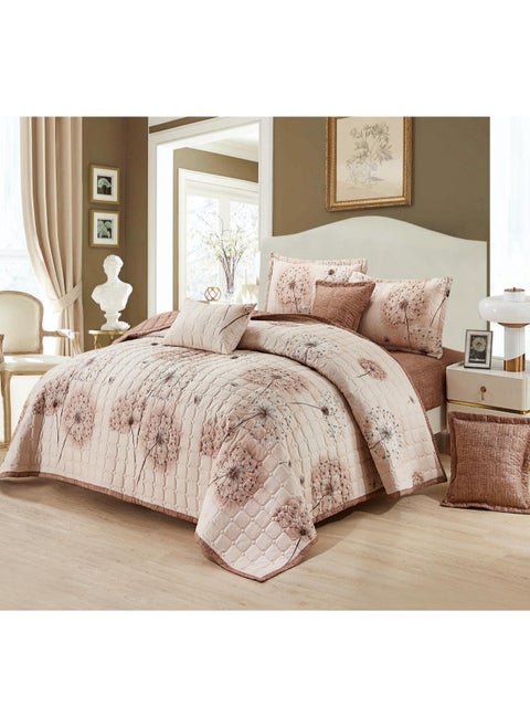 Double quilt set with fixed compressed filling, consisting of 6 pieces, king size 230*250 cm