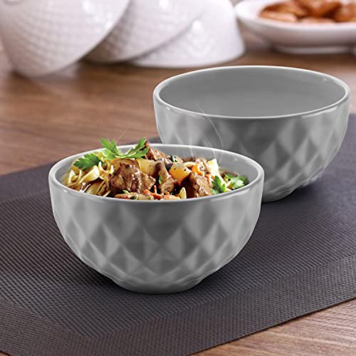 URBAN CHEF Ceramic Bowl | 500 ml | Kitchen Accessories Items for Home, Serving Bowl,Bowl Set for Gift, Microwave Safe Bowl Set, Ice Cream Bowl, Prism Ceramic Handcrafted (Set of 2 - Colour May Vary) - Image 1