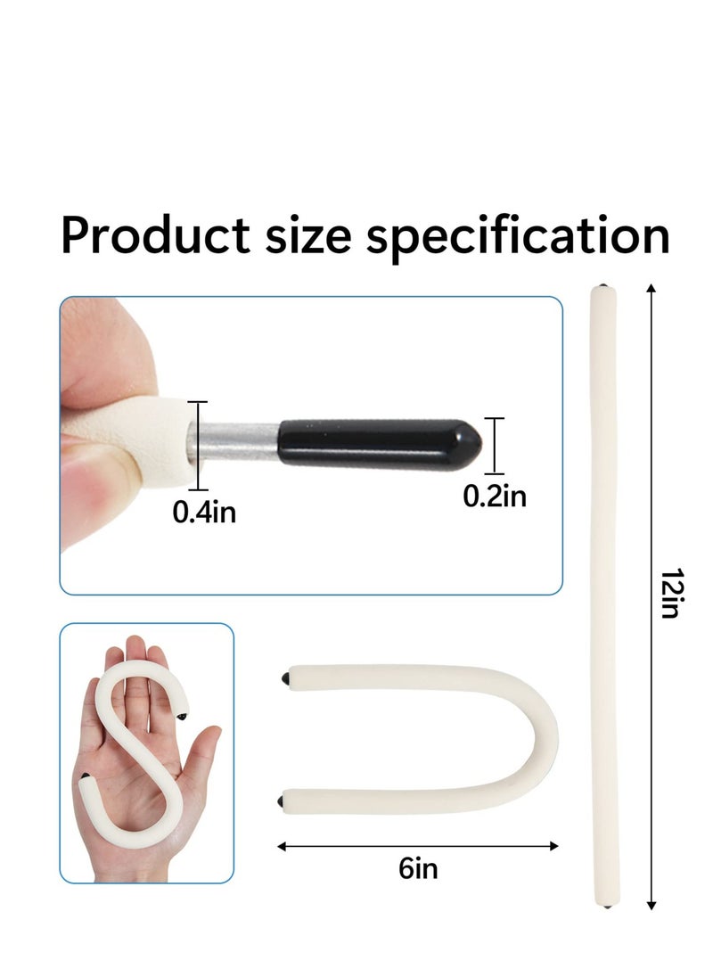 Excefore - 3 PCS S Shape  Purse Closet Hooks, Reusable Unique Design Utility Hooks, Flexible Neck for Easy Twist & Lock, Suitable for Hanging Bags, Purses, Handbags, Scarves,Cabinet Lock (White) - Image 1