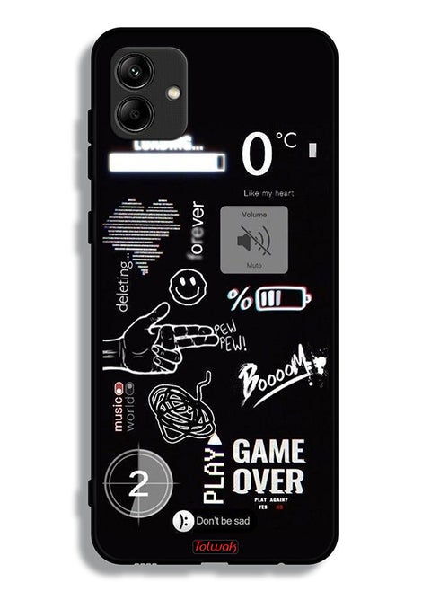 Samsung Galaxy M04 Protective Case Cover Game Over Pew Pew