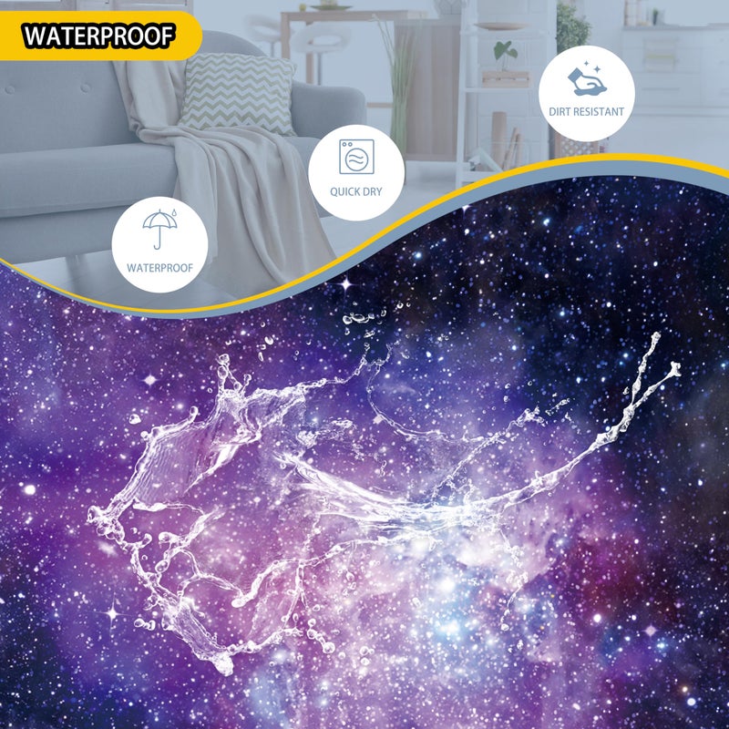 NUTAINLA Pink Purple Galaxy Laundry Basket Universe Starry Sky Foldable Oxford Cloth Funny Tote Bag Laundry Hamper Clothes Storage Bucket Toy Organizer For Bathroom/Laundry/Bedroom 18.9x16.5 In  - Image 4
