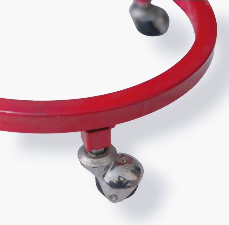 LIFEZY LIFEZY Premium Multi Coated RustFree Metal Steel Gas Cylinder Trolley Wheel Stand for Home Ideal LPG Trolley for Everyday Use Red - Image 3