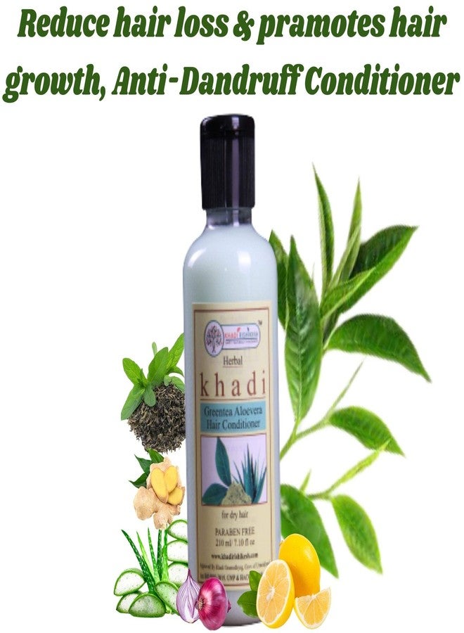 Khadi Rishikesh Herbal Green Tea & Aloevera Conditioner, 210ml| Herbal Hair conditioner for frizz-free hair|Adds natural shine to your hair|Suitable for All Hair Types-WITH KEYCHAIN FREE - Image 3