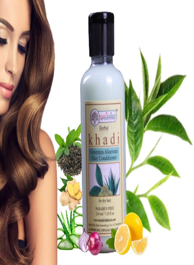 Khadi Rishikesh Herbal Green Tea & Aloevera Conditioner, 210ml| Herbal Hair conditioner for frizz-free hair|Adds natural shine to your hair|Suitable for All Hair Types-WITH KEYCHAIN FREE - Image 4