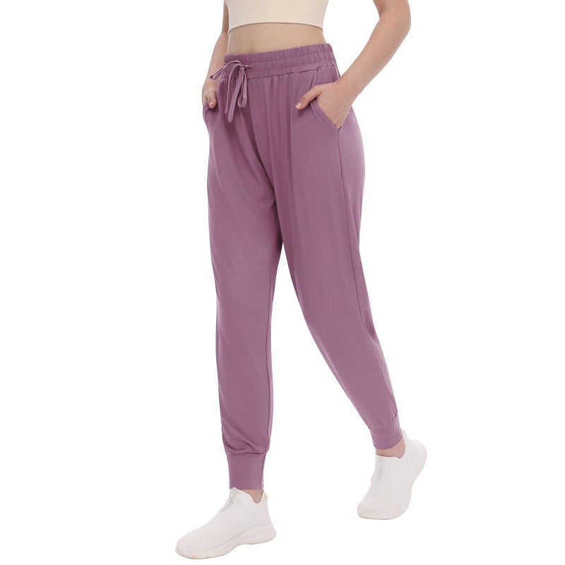 TNNZEET Women's Joggers with Pockets - High Waisted Sweatpants Tapered Leg Drawstring Lightweight Athletic Pants - Image 1