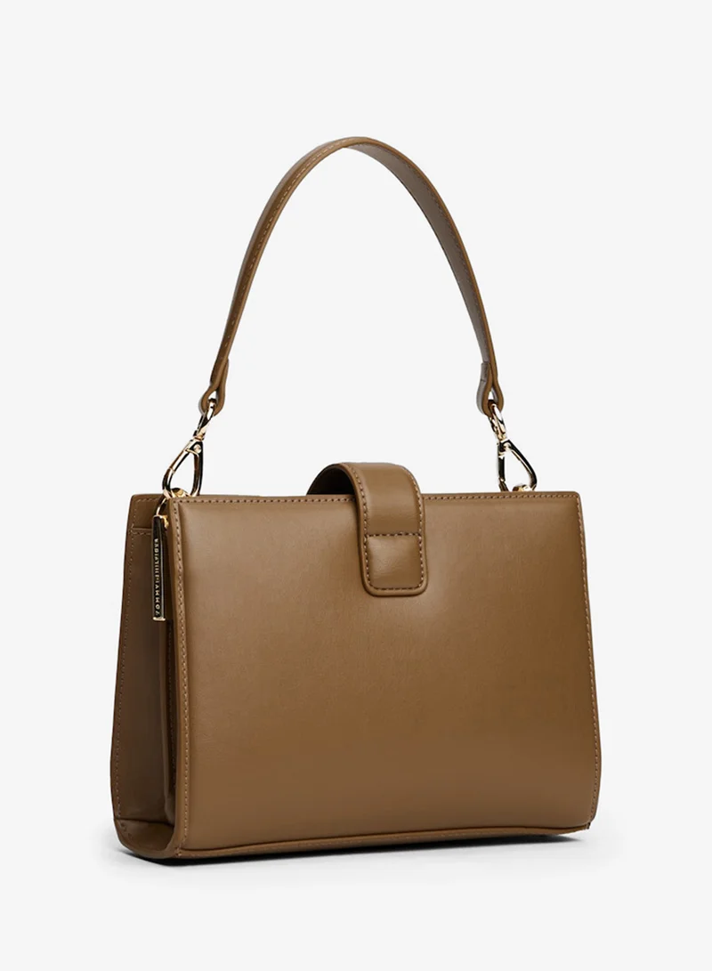 TOMMY HILFIGER  Heritage TH Monogram Plaque Satchel for Women | Best Price UAE