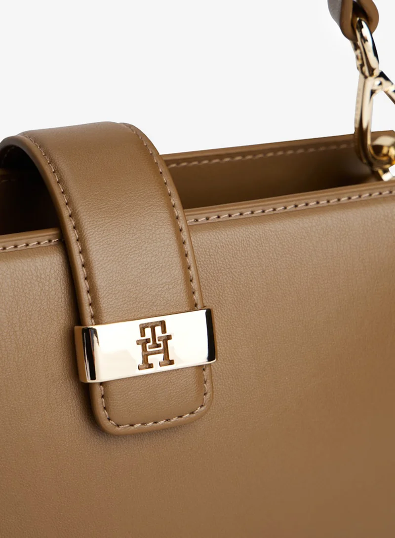 TOMMY HILFIGER  Heritage TH Monogram Plaque Satchel for Women | Best Price UAE