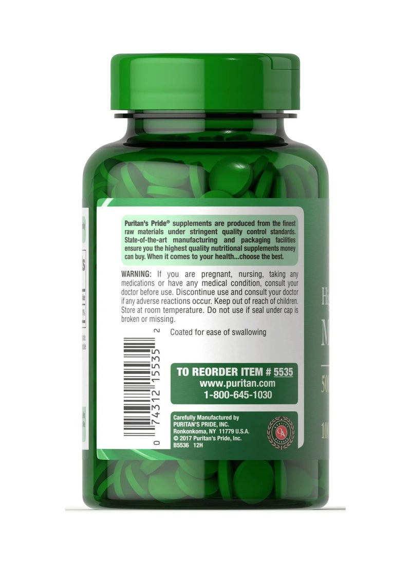 Puritan's Pride Puritan's Pride High Potency Magnesium 500 mg – 100 Tablets for Muscle & Bone Health Support  - Image 2