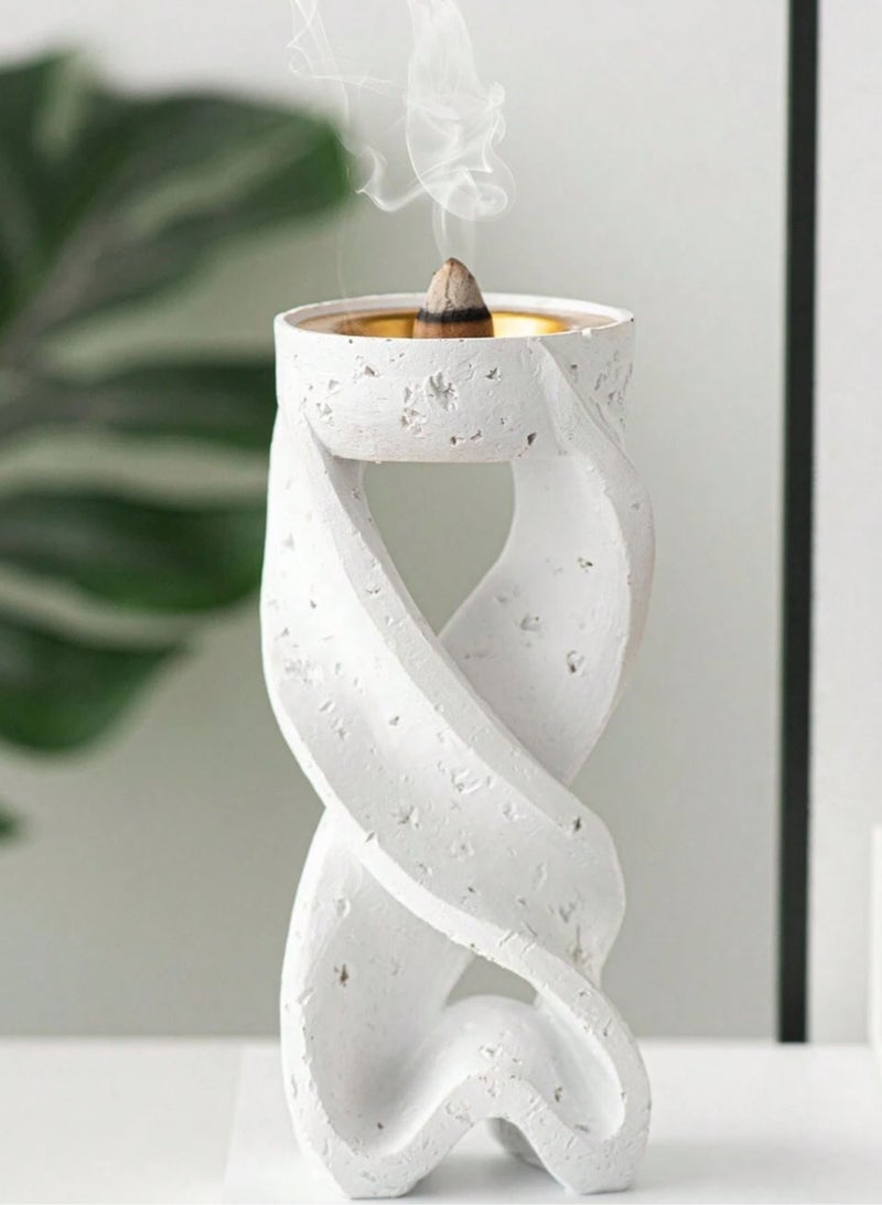 1pc Modern Geometric Resin Incense Burner – Creative and Elegant Desktop Diffuser Holder, Featherless and Unscented, No Electricity Required, Ideal for Home Decoration, Arabic Festivals, and Ramadan (Eid) Celebrations  - Image 5