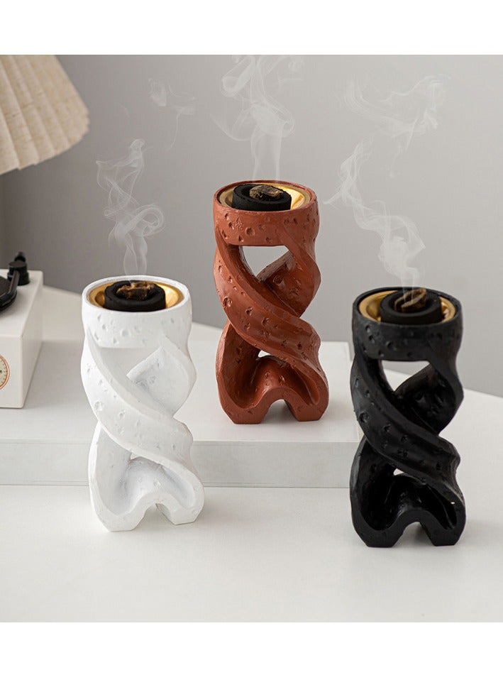 1pc Modern Geometric Resin Incense Burner – Creative and Elegant Desktop Diffuser Holder, Featherless and Unscented, No Electricity Required, Ideal for Home Decoration, Arabic Festivals, and Ramadan (Eid) Celebrations  - Image 3