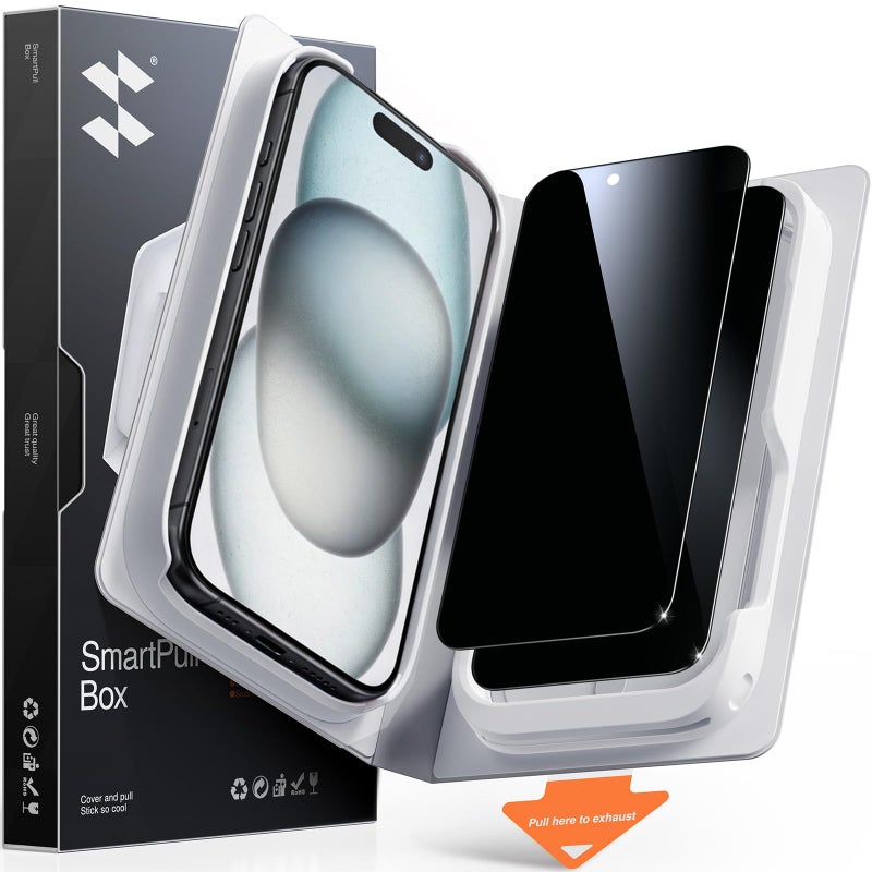 سمارت ديفل SMARTDEVIL 2 Pack MyView Privacy for iPhone 15 Screen Protector - Image 1