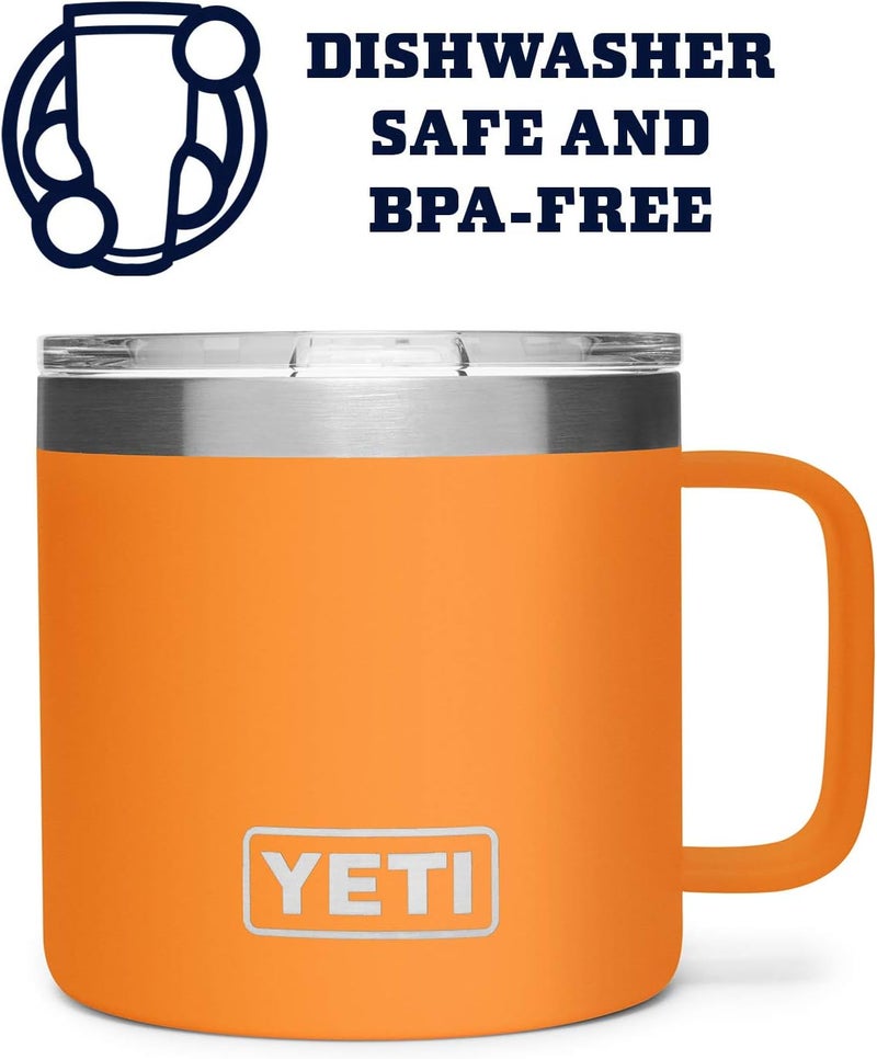 YETI Rambler 14 oz Mug, Vacuum Insulated, Stainless Steel with MagSlider Lid, Stainless | Vacuum Insulated, MagSlider Lid, Stainless - Image 3