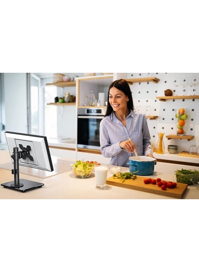 Generic - MOUNT PRO Echo Show 15 Stand - Supports Standalone Graphics for Echo Show 15, Supports Pan and Tilt Graphics with Video Base, Adjusts Height for Alexa Echo Show 15, Supports 17.6 Libre - Image 1
