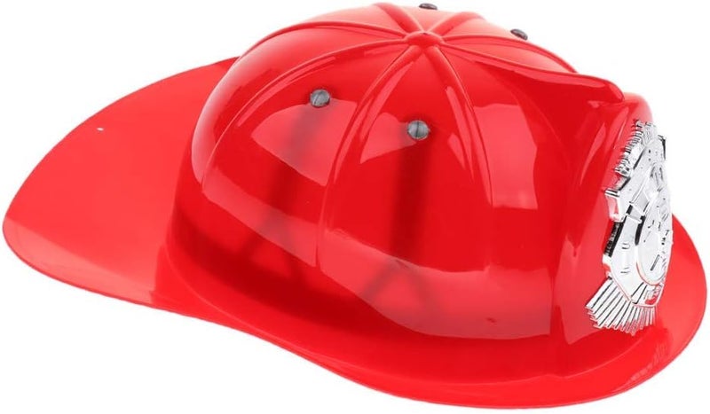 FRECI Firefighter Hat Helmet Fireman Party Dress Up Hat Kids Pretend Chief Hat Halloween Party Role Play Toy –Red - Image 5