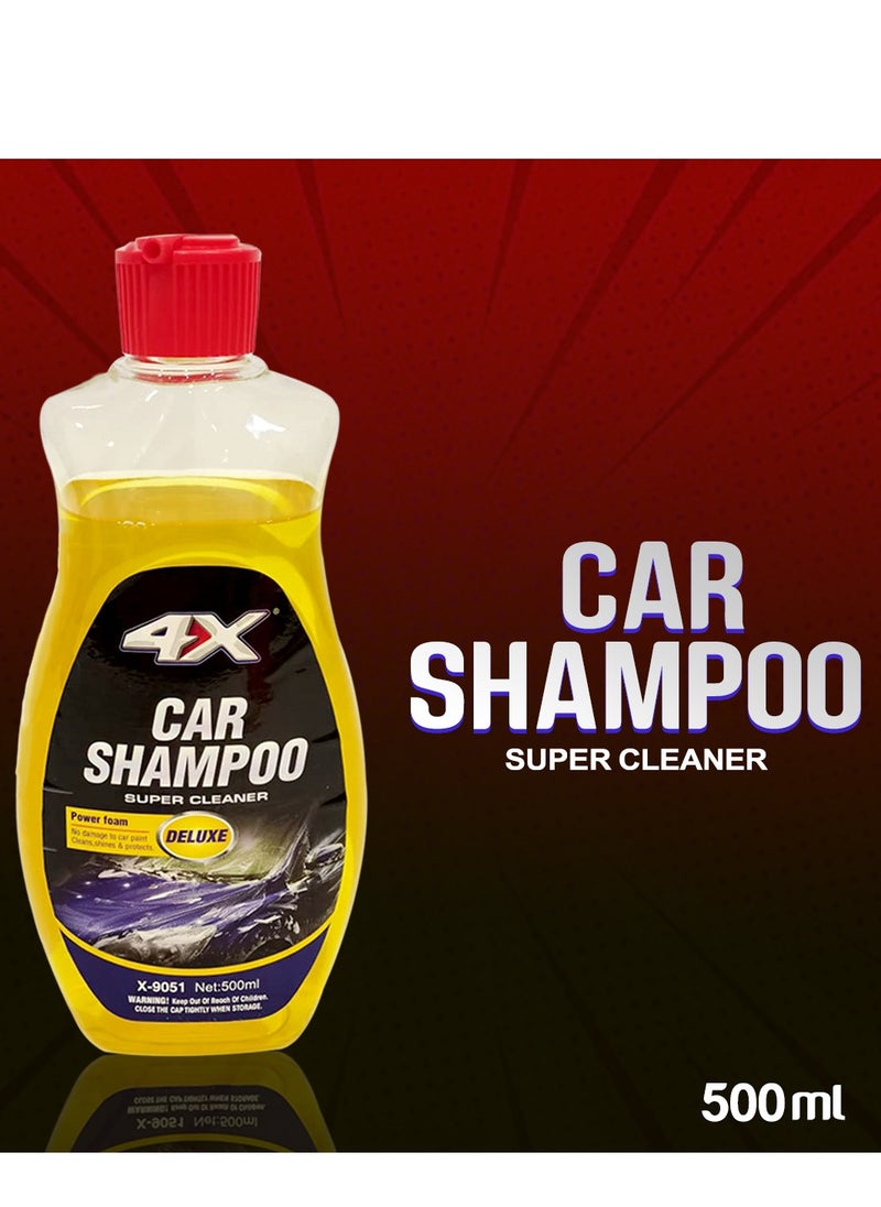 4x 4X Advanced Formula Car Shampoo, High-Efficiency Super Cleaning Solution with Power Foam Action-500ml  - Image 1