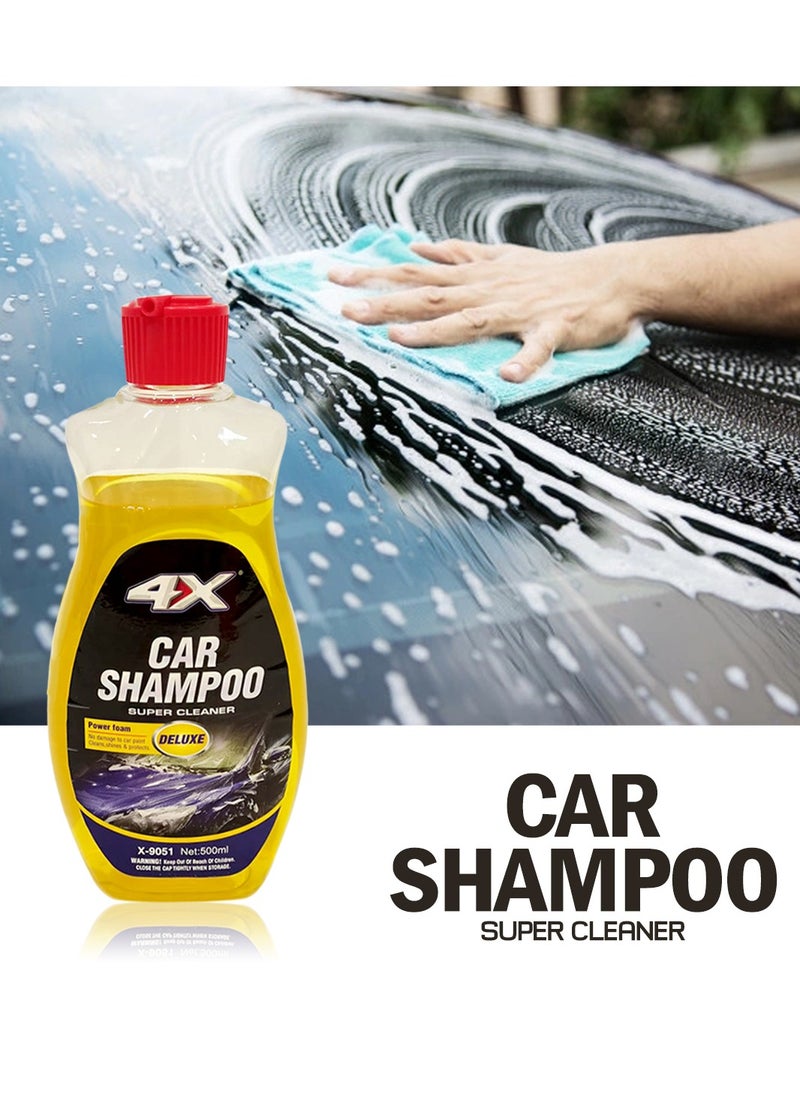 4x 4X Advanced Formula Car Shampoo, High-Efficiency Super Cleaning Solution with Power Foam Action-500ml  - Image 4