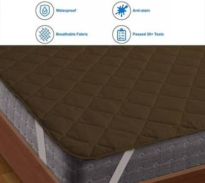 Rajasthan Crafts Premium King Size Double Bed Waterproof Mattress Protector Smooth Air Fabric Fits Up 10 Inch Deep Pocket Breathable Noiseless Cover and Washable (Brown, 72x78 Inch) - Image 4