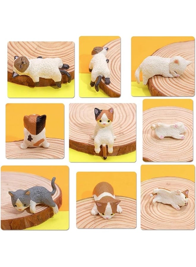 5 Pcs Mini Cat Cute Car Accessories Resin Cat for Dashboard Decorations Desk Decorations Car Ornament Interior Decors Rearview Mirror Funny Gifts - Image 3