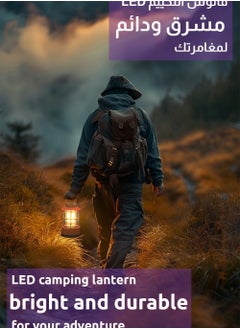 ماركة غير محددة فانوس التخييم LED مع إعادة شحن USB و Stepless Dimmer - ضوء محمول مقاوم للماء لصيد الأسماك والمشي لمسافات طويلة وحالات الطوارئ الخارجية والتخييم ، وسطوع قابل للتعديل لإضاءة موثوقة  - Image 4