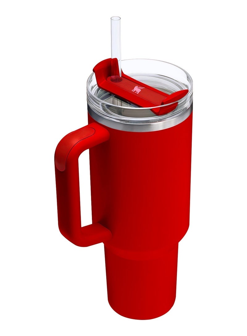 Stanley Quencher H2.0 FlowState Stainless Steel Vacuum Insulated Tumbler with Lid and Straw for Water, Iced Tea or Coffee, Smoothie and More, 40 oz, Red - Image 2