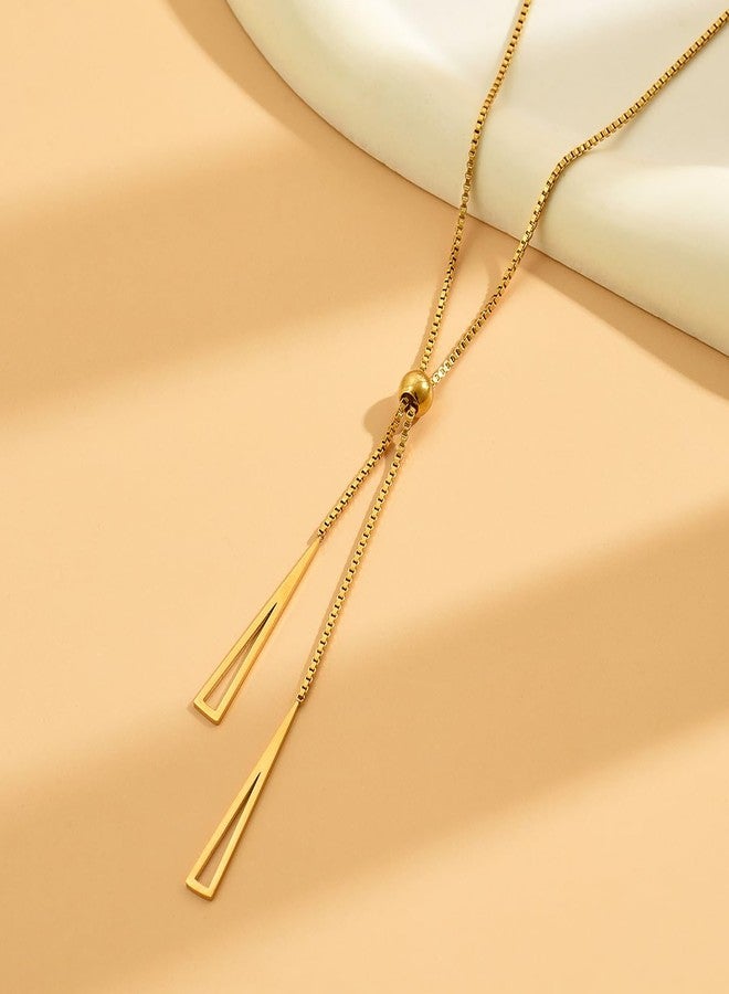 MEENAZ pendant necklace for women Love necklace for woman Gold Long Tie chains for women stylish/Locket Jewellery Set for Women Anti tarnish jewelry |Stainless Steel Valentine Gifts Girlfriend-97 - Image 4