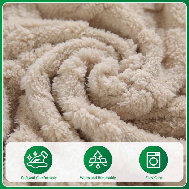 OHSIO Couch Cushion Covers, Super Soft Thicker Fleece Sofa Cover Stretch Sectional Sofa Slipcover Washable Pet Friendly Anti-Slip Stain Resistant Furniture Cover for Home(1 Back Cover,Light Brown) - Image 3