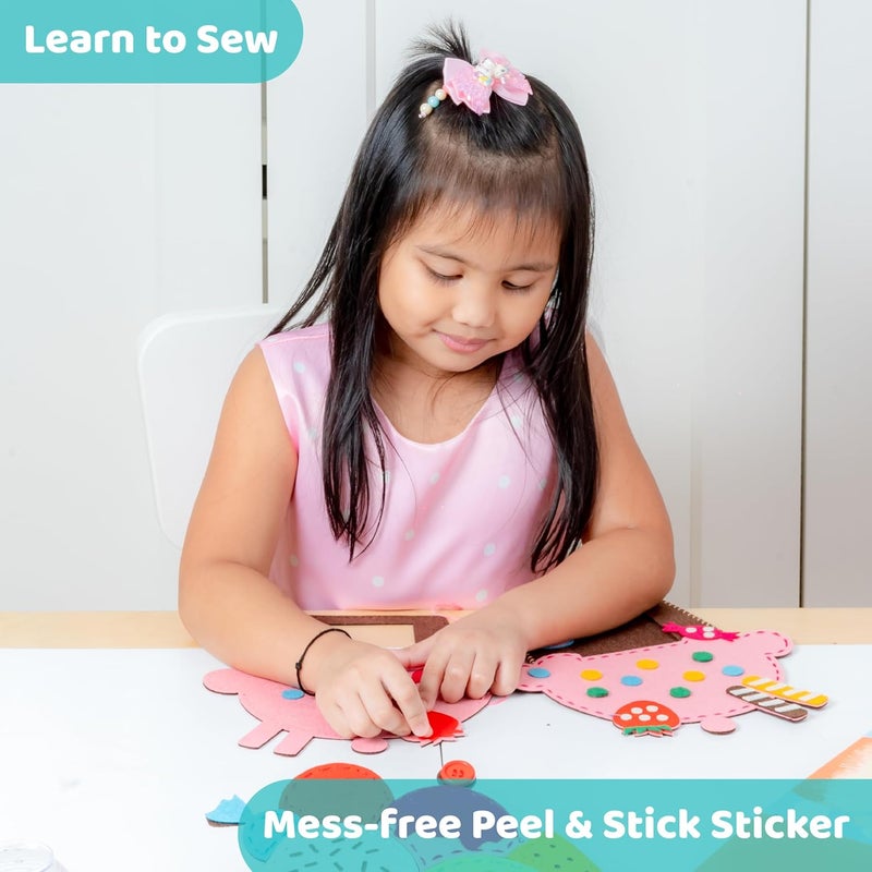 jackinthebox Learn to Sew, Dessert Theme Kids Sewing kit has 9 Sewing Crafts, Makes an Ideal Sewing kit for Kids Ages 7 8 9 10,Best Felt has prePunched Holes & Easy-to-Follow Instructions - Image 3