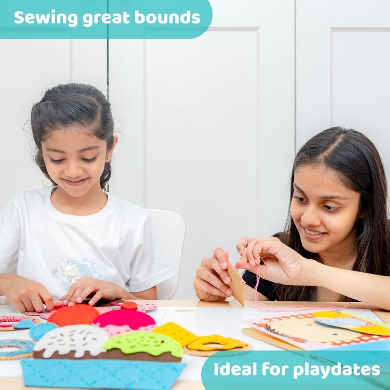 jackinthebox Learn to Sew, Dessert Theme Kids Sewing kit has 9 Sewing Crafts, Makes an Ideal Sewing kit for Kids Ages 7 8 9 10,Best Felt has prePunched Holes & Easy-to-Follow Instructions - Image 5