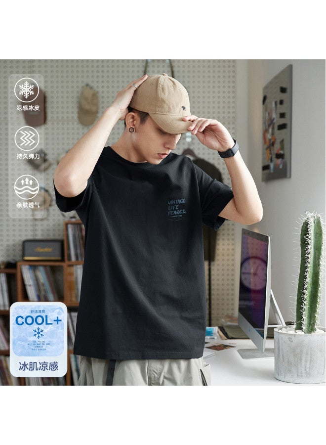 TonLion 2025 Summer Men's Short Sleeve Round Neck T-shirt - Cooling Tee For Men - Image 2
