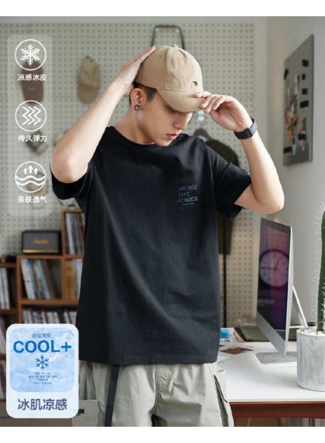 TonLion 2025 Summer Men's Short Sleeve Round Neck T-shirt - Cooling Tee For Men - Image 1