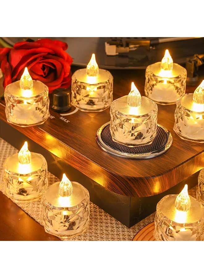 24 Packs Flameless LED Tea Lights Candles Battery Operated, Electric Candles Tea Lights for Votive, Aniversary, Wedding Centerpiece Table Decor