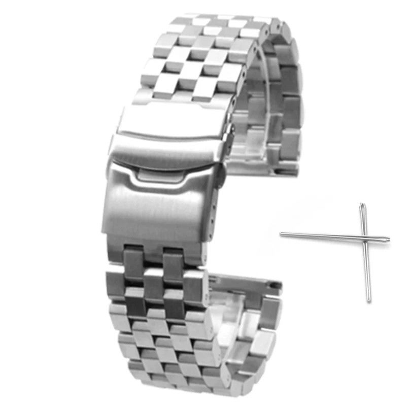 Bluejw 20mm 22mm 24mm Replacement Watch Strap for Mechanical Wrist Watches – Luxury 304 Stainless Steel Band Compatible with Multiple Watch Models - Image 1