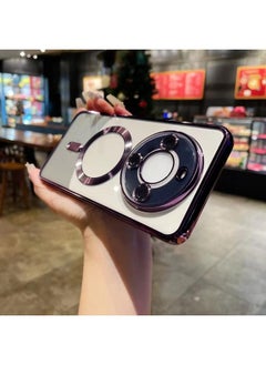 For Huawei Mate 60 Electroplating Transparent MagSafe TPU Phone Case(Purple)