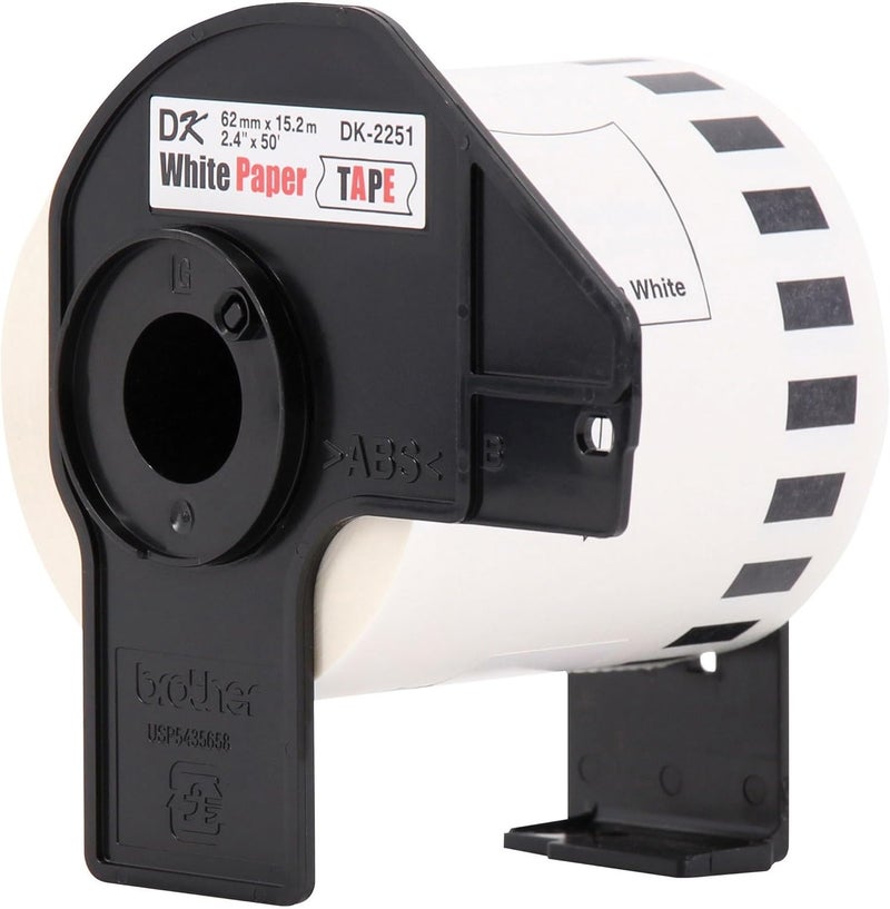 brother Genuine DK-2251 Continuous Length Replacement Labels, Black/Red Label on White Paper Tape, Engineered with Excellence, 2.4” x 50 feet, 1 Roll per Box - Image 5