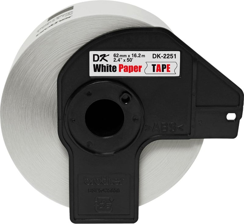 brother Genuine DK-2251 Continuous Length Replacement Labels, Black/Red Label on White Paper Tape, Engineered with Excellence, 2.4” x 50 feet, 1 Roll per Box - Image 4