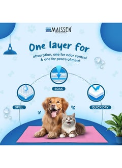 Maissen Pet Dry Sheet Small- Pink | Size-70Cm X 50Cm | for All Pets | Waterproof Reusable Pee Pads for Dogs | Cat Mat | Washable Pet Dry Sheet | Training Pads for Dogs | Odor Remover | Quick Dry - pzsku/Z4A08C83055EA51110AF4Z/45/_/1737721262/e3e587cb-75b3-4f6c-8c5b-e539449c9151