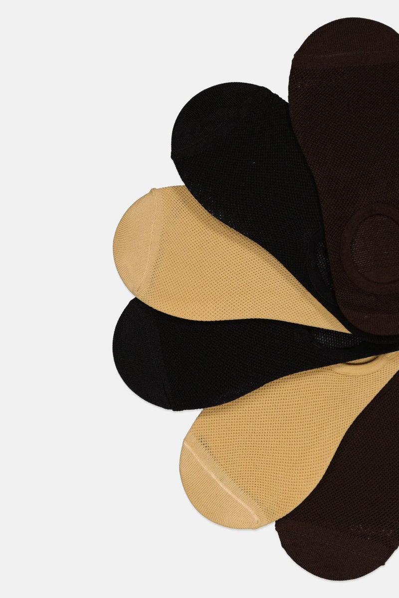 Ben Sherman Men 6 Pairs Brand Logo Silicone Heel Socks, Multicolor  - Image 3