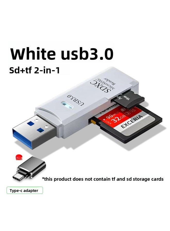 قارئ بطاقات USB 3.0 عالي السرعة متعدد الوظائف الكل في واحد محول بطاقة ذاكرة SD TF Typec بطاقة كمبيوتر U Disk