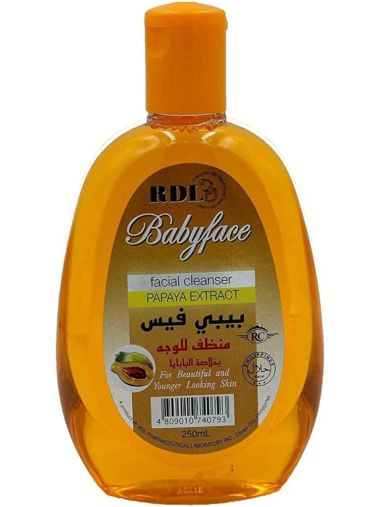 RDL Papaya Milk Soap Baby Facial Cleanser With Papaya Extract Yellow 250ml 