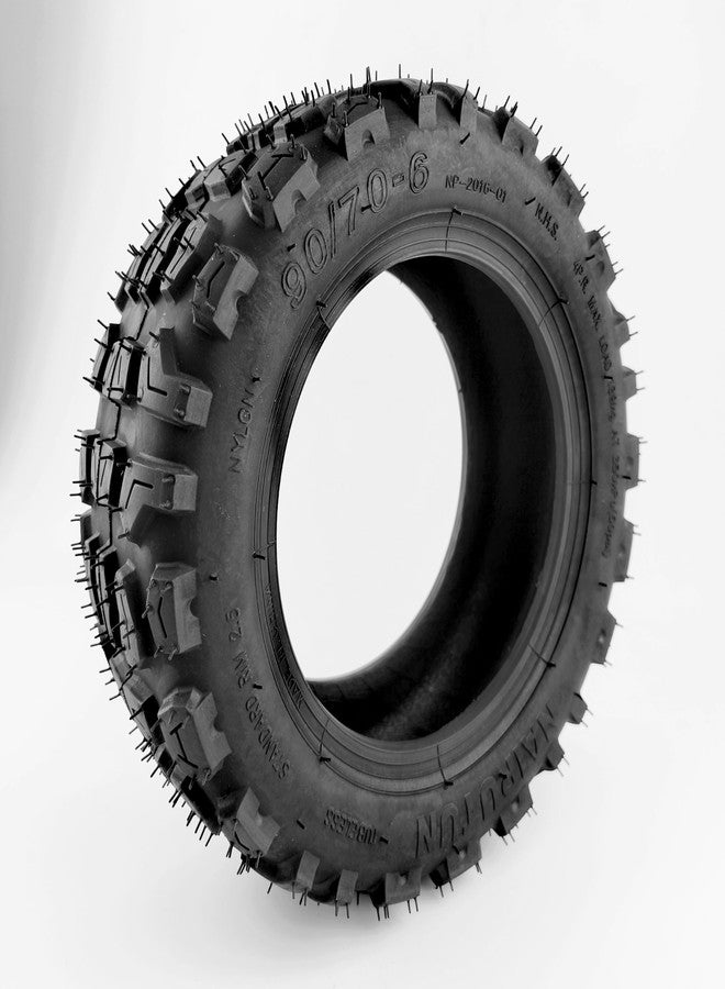 إطار ZAITUO 90/70-6 مقاس 10 بوصات مطاطي مقاوم للانفجار، بديل للإطارات بدون أنبوب داخلي للطرق الوعرة، مناسب لمركبات ATV وUTV وسكوترات التنقل ومركبات POV الكهربائية والكراسي المتحركة، إطار أعرض وأكثر سمكًا، قطع غيار العجلات (1) - Image 1