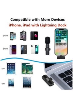 K9 2in1 Bluetooths Mic K9 Wireless Collar Microphone Dual Lapel Lavalier Mic for Noise Reduction Vlogging Interview Live Streaming YouTube Video Broadcast With 2 Mic Receiver for iPhone and Android  - Image 2