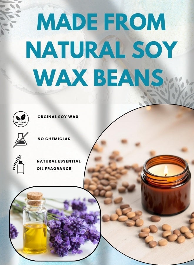 Lifenpure 3 Pcs Scented Jar Candles  Soy Wax for Aromatherapy Summer Beach Grapefruit Bergamot Castle Ross Fragrances - Image 4