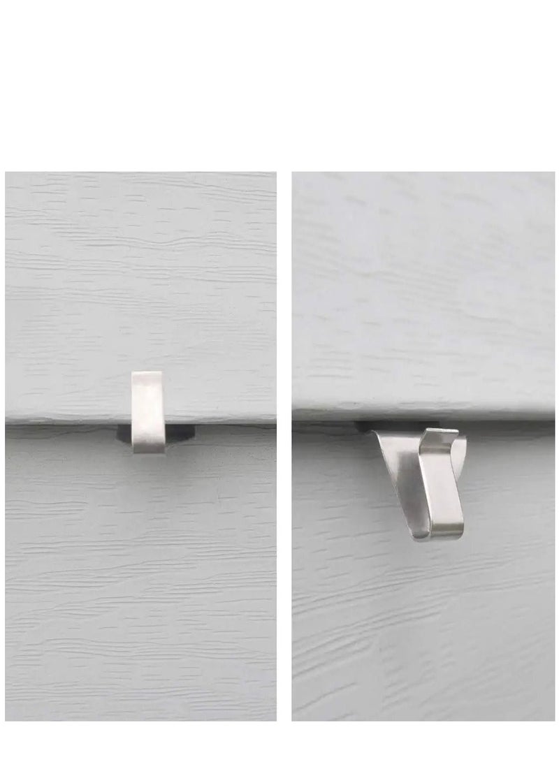 10 Pack Vinyl Siding Hooks, Heavy Duty Stainless Steel Low Profile No-Hole Hanger Hooks - Image 3
