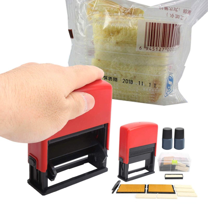 Manual Expiration Date Stamp Machine With Black Ink Roller For Industrial Coding - Image 4
