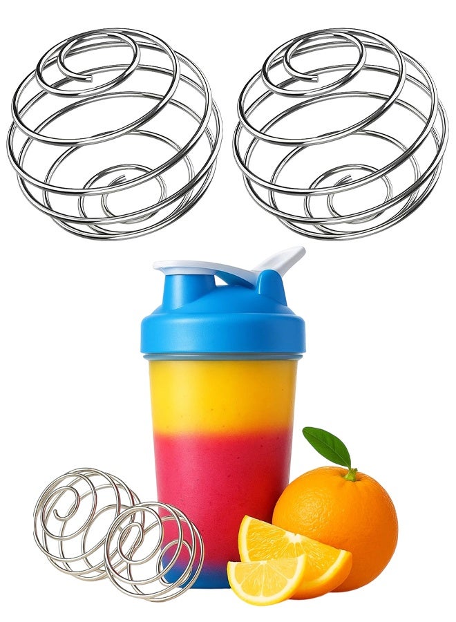 2Pcs Stainless Steel Bottle Mixer Ball, Shaker Balls, Protein Shaker Ball, Blender Balls for Mixer Bottles, Wire Whisk Ball, Mixing Balls for Protein Shakes Formula - Image 1