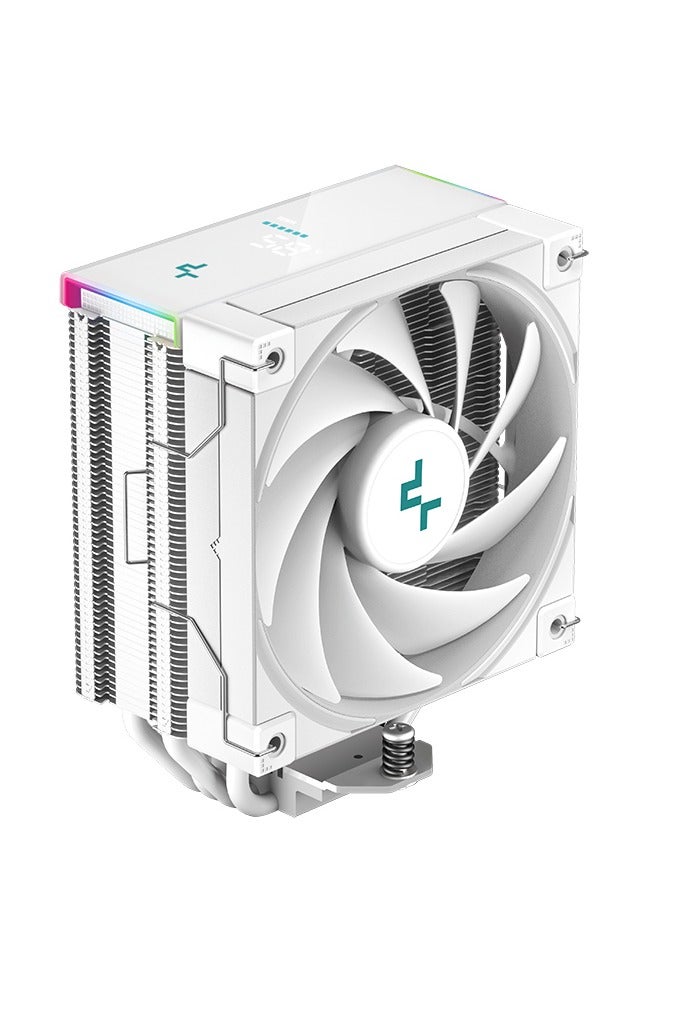 DEEPCOOL AK400 Digital WH CPU Air Cooler, 120mm FDB PWM Fan, Real-Time LCD Display for CPU Temperature & Usage, ARGB Lighting, 220W TDP, LGA1851/1700/1200/115x & AM5/AM4 Compatible, Quiet High-Performance Cooling, White | R-AK400-WHADMN-G  - Image 2