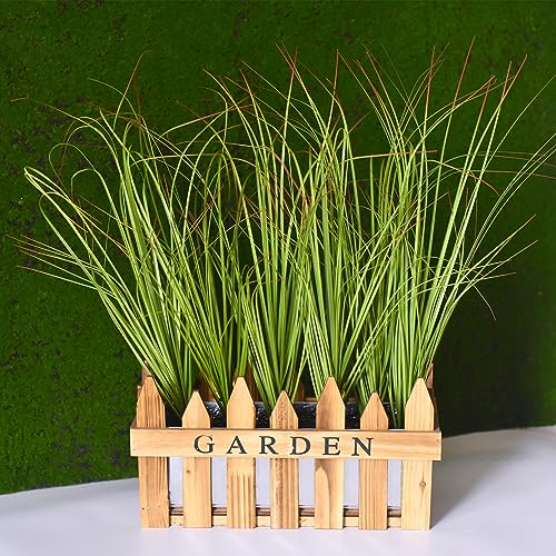 MISSWARM 6PCS Artificial Grass Plant, Shrubs Wheat Grass, Greenery Stems Fake Weed for Room Indoor Home Decor, Tall Grass Plants for Outdoor Decor - Image 5