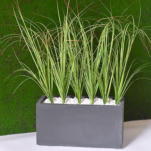 MISSWARM 6PCS Artificial Grass Plant, Shrubs Wheat Grass, Greenery Stems Fake Weed for Room Indoor Home Decor, Tall Grass Plants for Outdoor Decor - Image 4