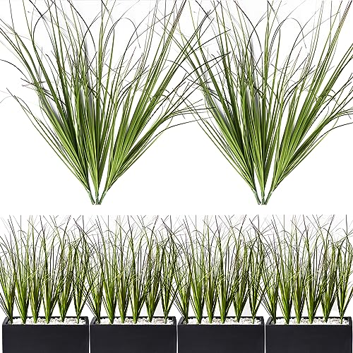 MISSWARM 6PCS Artificial Grass Plant, Shrubs Wheat Grass, Greenery Stems Fake Weed for Room Indoor Home Decor, Tall Grass Plants for Outdoor Decor - Image 1
